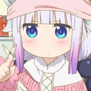 🌾 Kanna Kamui Miss Kobayashi's Dragon Maid Anime, Naga, Lucu, Kanna, Chibi whatsapp sticker