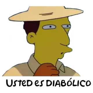 😗 USTED ES DIABÓLICO simpsons, adesivo, spagnolo, cartone animato, lei è diabolico telegram sticker