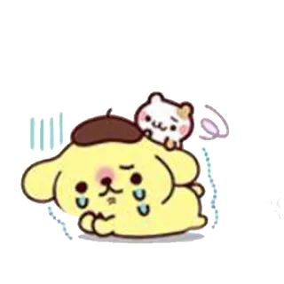 😢 Pompompurin Dibujos animados, Lindo, Kawaii, Triste, Llorando, Pompompurin, Sanrio whatsapp sticker