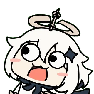 ⭕️ Paimon Genshin Impact paimon, genshin impact, cibo d'emergenza, anime, gioco telegram sticker