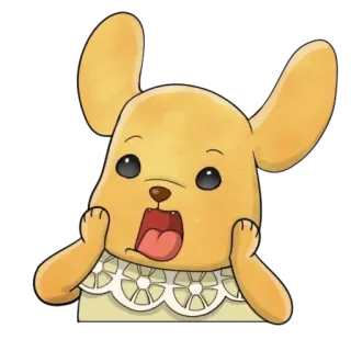 😱 Desenho animado, Cachorro, Animal, Fofo, Chocado, Surpreso whatsapp sticker