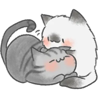😍 kat, lief, dier, knuffel, huisdier, kitten, kawaii, knuffelen whatsapp sticker