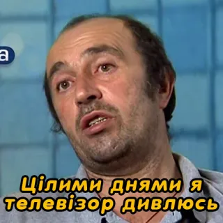 📺 Цілими днями я телевізор дивлюсь telegram sticker