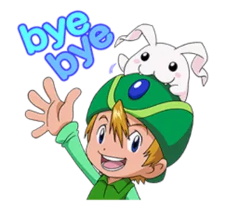 👋 bye bye 만화, 잘 가, 작별, 손 흔들기, 귀여운 telegram sticker