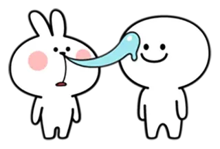 😪 漫画, 可愛い, ウサギ, 面白い, ステッカー telegram sticker