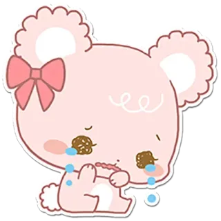 😭 chorando, triste, urso, desenho animado, fofo, kawaii telegram sticker