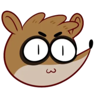 😗 kreskówka, zwierzę, śmieszne, naklejka telegram sticker