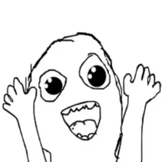 ✋ Forever Alone guy Rage Comics telegram sticker