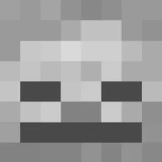 💀 Minecraft Minecraft, Skeleton, Video Game, Pixelated telegram sticker