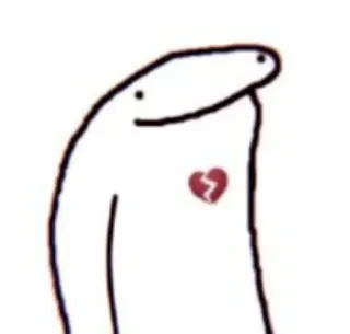 💔 Aufkleber, Cartoon, gebrochenes Herz, traurig, Liebe, Emotion whatsapp sticker