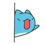 😠 gato, adesivo, desenho animado, azul, animal telegram sticker