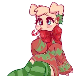 🎀 fofo, desenho animado, kawaii, Natal, bengala doce, anime telegram sticker