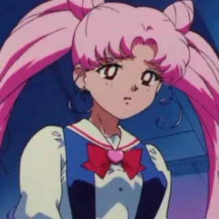 🌸 Chibiusa Sailor Moon chibiusa, sailor moon, anime, manga, pink hair, cartoon telegram sticker