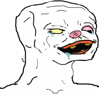😦 meme, ugly, distorted, wojak, degenerate telegram sticker