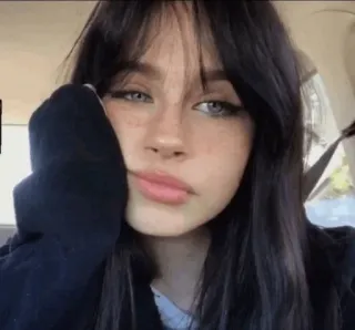 🤍 femme, fille, portrait, beauté, visage, cheveux, personne telegram sticker