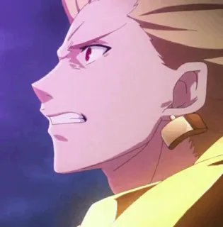 ✨ Gilgamesh Fate/stay night anime, postać, złoto, zły telegram sticker