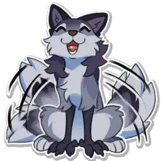 😄 fox, anime, cute, happy, pet telegram sticker