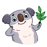 👋 koala, animal, cute, australia, wildlife, cartoon, sticker telegram sticker
