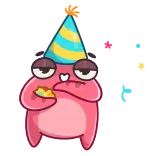 🥳 パーティー, お祝い, モンスター, かわいい, 漫画, ステッカー telegram sticker