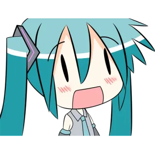 😃 Hatsune Miku Anime, Chibi, Vocaloid, Hatsune Miku, Süß telegram sticker