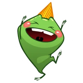 😂 rã, desenho animado, feliz, celebração, festa, divertido telegram sticker
