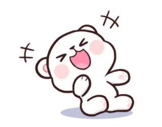 😂 urso, desenho animado, feliz, fofo, ilustração telegram sticker