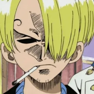 🎷 Sanji One Piece Anime, Koch, Zigarette, Strohhutpiraten, Vinsmoke whatsapp sticker