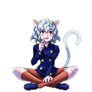 🧸 Neferpitou Hunter x Hunter Anime, Chat, Neferpitou, Hunter x Hunter, Manga, Dessin animé, Chat anime telegram sticker