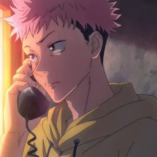 📞 Yuji Itadori Jujutsu Kaisen Аниме, Манга, Персонаж, Звонок, Аниме парень, Jujutsu Kaisen, Юдзи Итадори telegram sticker