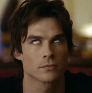 🙄 Damon Salvatore The Vampire Diaries закатывание глаз, телешоу, вампир, смешно, выражение, отношение telegram sticker