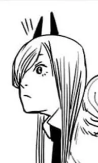 🌟 Power Chainsaw Man Anime, Manga, Chainsaw Man, Power, Demonio, Lindo, Sorprendido telegram sticker