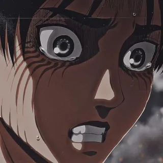 😖 Eren Yeager Attack on Titan anime, attack on titan, eren, shingeki no kyojin telegram sticker