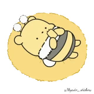 🍯 kreskówka, zwierzę, żółty, słodki, pszczoła, kawaii whatsapp sticker