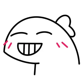 ☺️ Dessin animé, Joyeux, Simple, Mignon, Sourire, Kawaii whatsapp sticker