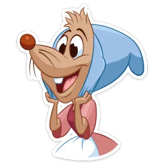 ☺️ Gus Cinderella dessin animé, souris, Disney, personnage, Gus, Cendrillon whatsapp sticker