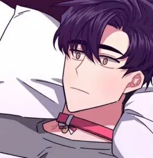 😶 애니메이션, 남자, 칼라, 만화, 일러스트 telegram sticker