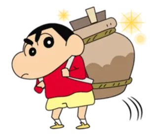 🙁 Shin-chan Crayon Shin-chan Crayon Shin-Chan, Shin-Chan, Anime, Manga, Dessin animé, Personnage telegram sticker