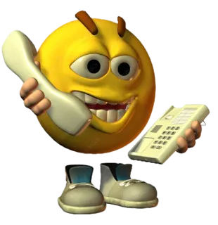 📱 Emoji, Teléfono, Comunicación, Amarillo whatsapp sticker
