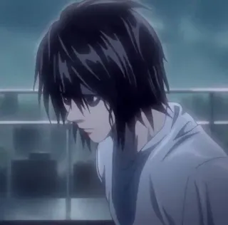 🌟 L Lawliet Death Note anime, death note, l, l lawliet, detective, intellectual telegram sticker