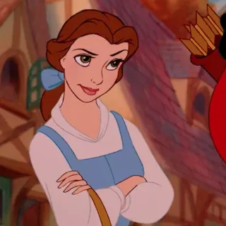 🥀 Belle Beauty and the Beast disney princess, animated, belle, beauty and the beast, cartoon, movie character telegram sticker