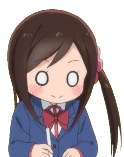😊 anime, girl, school uniform, cute, chibi, cartoon telegram sticker