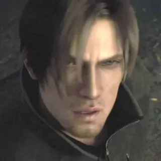 ☹️ Leon Scott Kennedy Resident Evil видеоигра, персонаж, мужской, Леон Кеннеди, Resident Evil telegram sticker