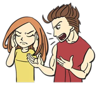 😡 enojado, discusión, dibujos animados, desacuerdo, pelea, relación telegram sticker