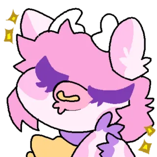 😚 pink creature telegram sticker