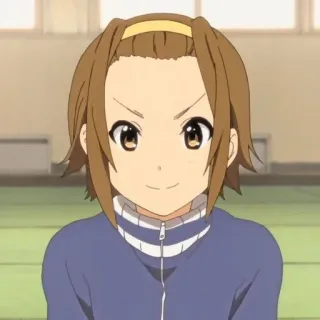 😎 Yui Hirasawa K-On! anime, K-On, Yui Hirasawa, fofa, desenho animado, menina telegram sticker
