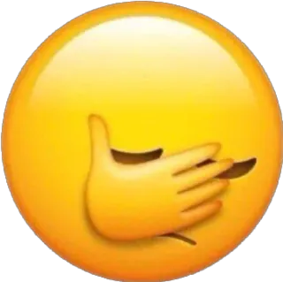 ☹️ emoji, kiss, face, yellow, hand telegram sticker