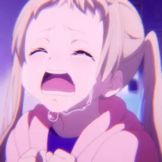 🍰 anime, crying, sad, girl, tears telegram sticker