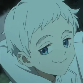 🥴 Norman The Promised Neverland anime, chłopak, postać, norman, the promised neverland telegram sticker