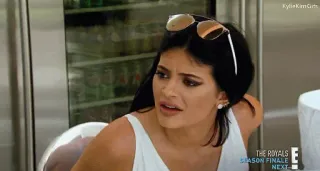 😒 Kylie Jenner reality tv, celebrity, reaction, surprised, stunned telegram sticker