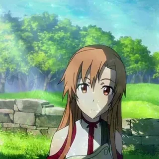 🌱 Asuna Yuuki Sword Art Online 애니메이션, 캐릭터, 소녀, 초상화, 애니메이션 소녀, 소드 아트 온라인 telegram sticker